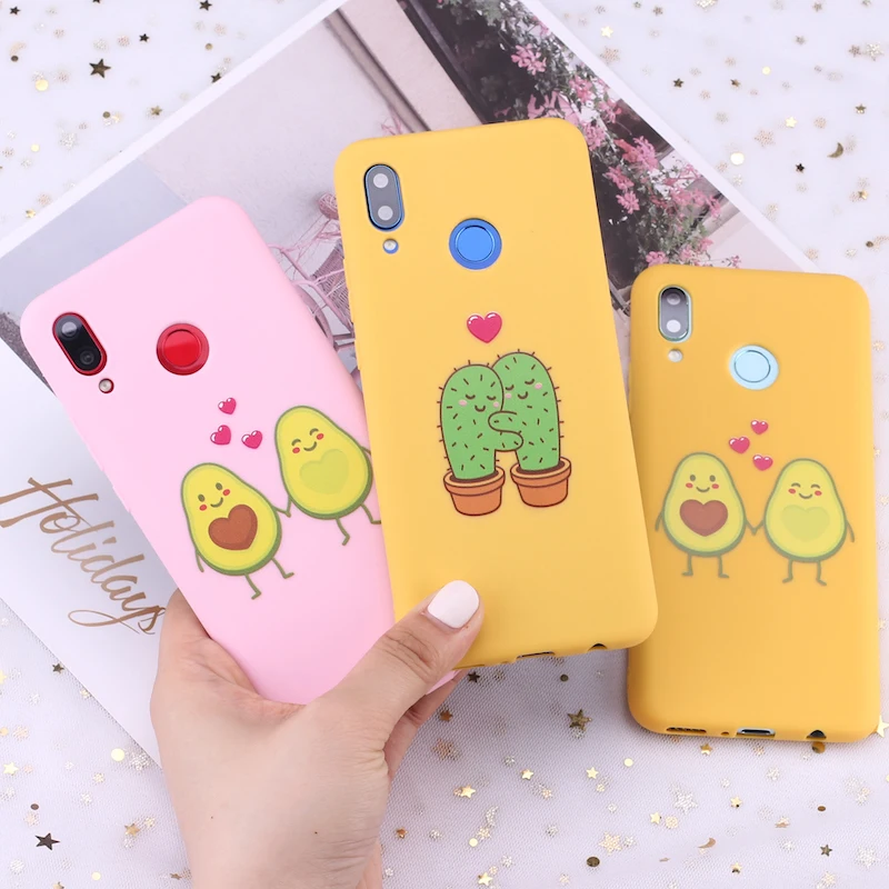 

For Xiaomi Mi Redmi Note 5 6 7 8 9 lite Pro Plus Cute Cartoon Cactus Avocado Lover Candy Silicone Phone Case Capa Fundas Coque