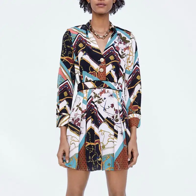 

Za* Women Round Neck Flowing Dress Hot Sale Women Clothing Vestidos