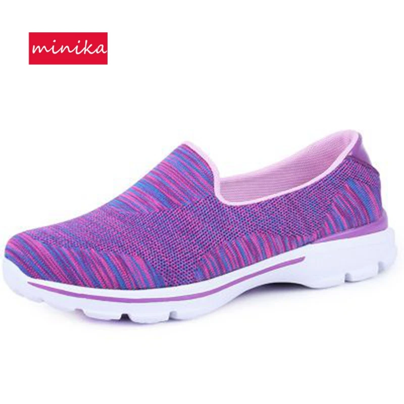 SWYIVY Women Walking Shoes Asakuchi Slip-on Sneakers Women 2018 New Spring Autumn Light-weight Flat Heel Women Sport Shoes Soft