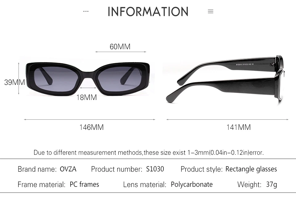OVZA, Модные прямоугольные солнцезащитные очки, мужские, брендовые, женские, солнцезащитные очки, Ретро стиль, солнцезащитные очки, женские, черные, gafas de sol hombre S1030