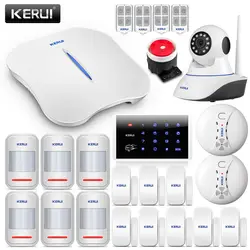 KERUI W1 WI-FI дома охранной сигнализации с WI-FI IP Камера и газовый сигнализатор движения Детектор внутренней безопасности сигнализации