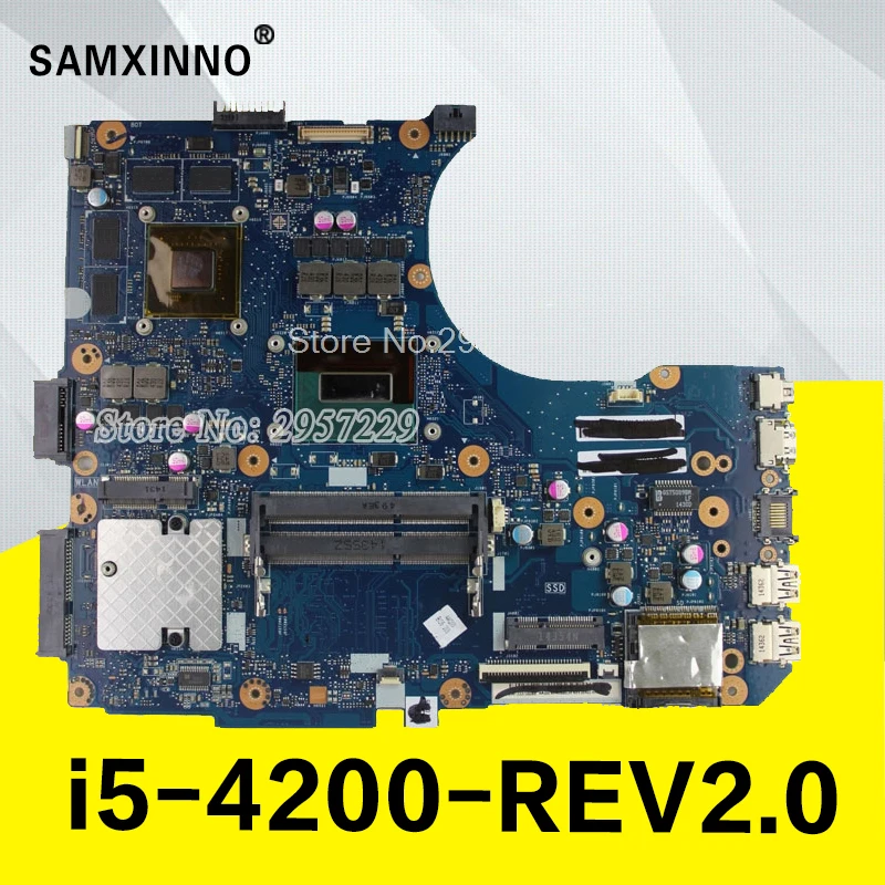 

N551JM Motherboard i5-4200U-REV:2.0 For ASUS G551JM N551J G551JK N551JK laptop Motherboard N551JM Mainboard N551JM Motherboard