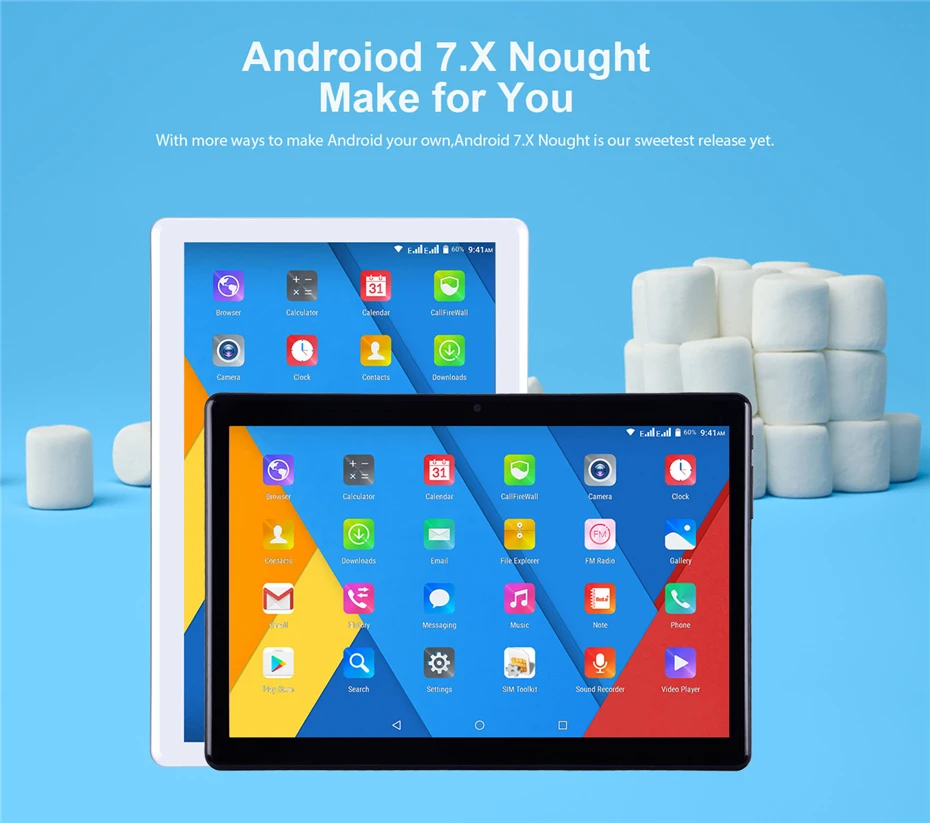 XGODY 3g 10,1 планшетный ПК Phablet 10,1 Android 7,0 1 ГБ 16 ГБ 1280*800 5 МП Двойная камера Bluetooth WiFi 5000 мАч телефонные звонки планшеты