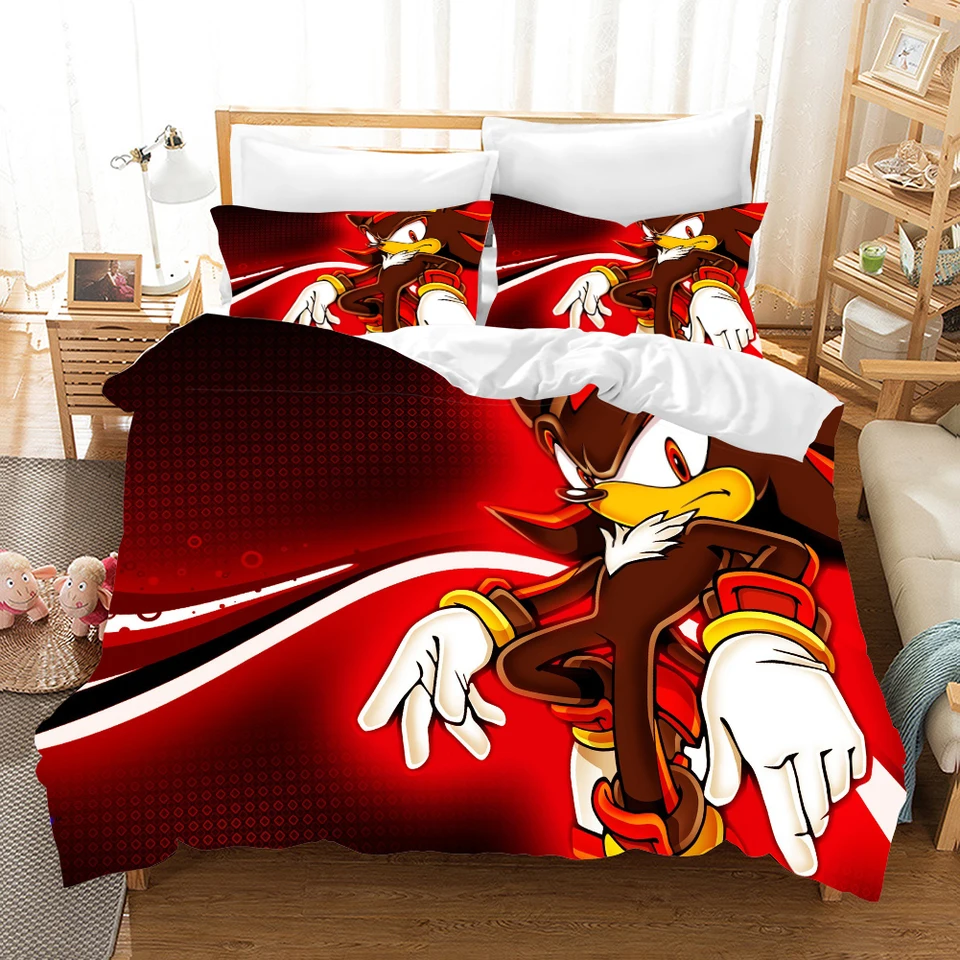 Sonic The Hedgehog Anime 3d Bedding Set Duvet Covers Pillowcases