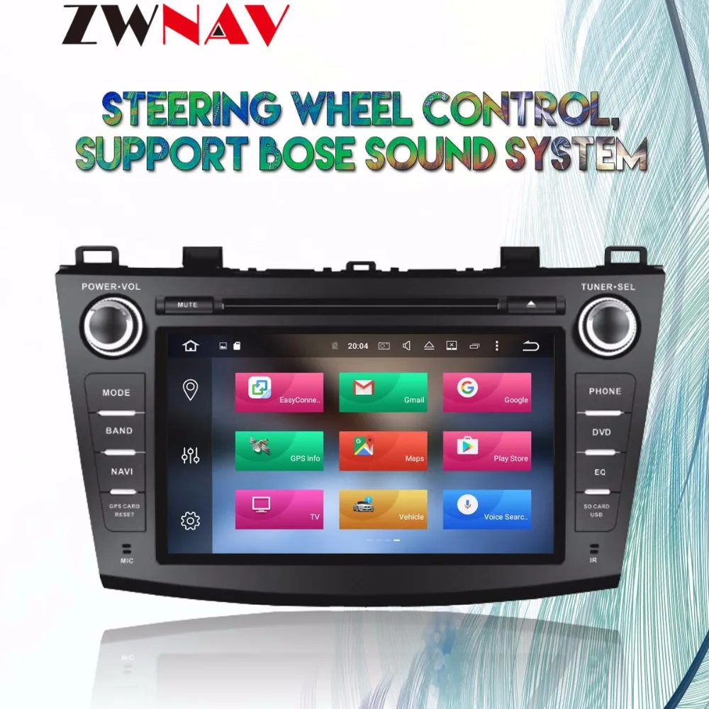 Sale 8 inch Eight Core Android 8.0 7.1 Car DVD Player GPS Navi For Mazda 3 Axela 2009-2013 RAM 4GB ROM 32 GB Stereo Recorder Satnav 4