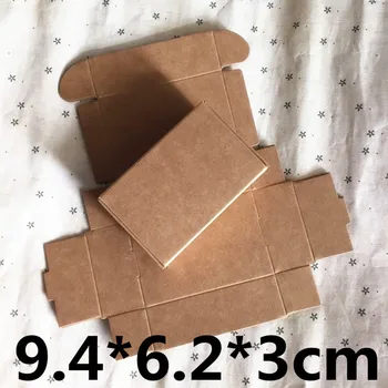 

50pcs/lot 9.4*6.2*3cm Kraft Paper Wedding Candy Box vintage rustic wedding supplies wedding gifts for guests