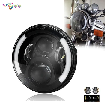

wzjoo for Touring Led 7 Inch Motorcycle Headlight With White DRL Amber Signal Lamp For Softail Sportster