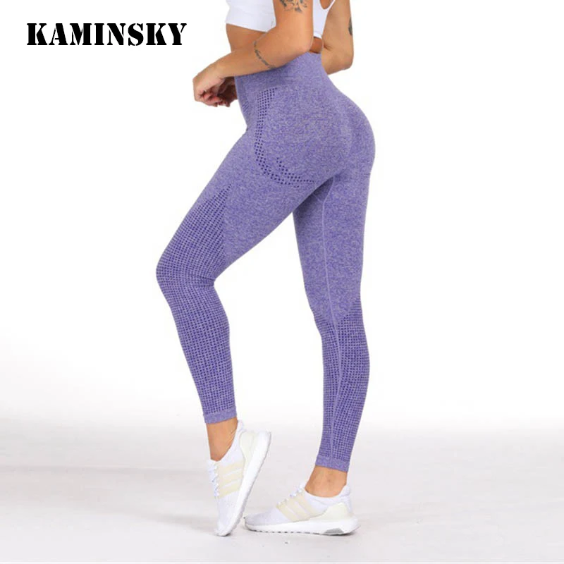 Kaminsky, 14 цветов, бесшовные леггинсы для женщин, леггинсы для фитнеса, женские джеггинсы, спортивная одежда, для женщин, с высокой талией, леггинсы для упражнений
