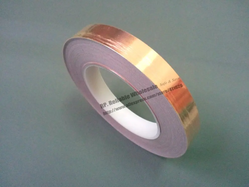 

1x 20mm*30M*0.06mm Single Sided Conductive Adhesive Copper Foil Tape Sticky for EMI Shield /Shielding /Mask /Masking Soldering