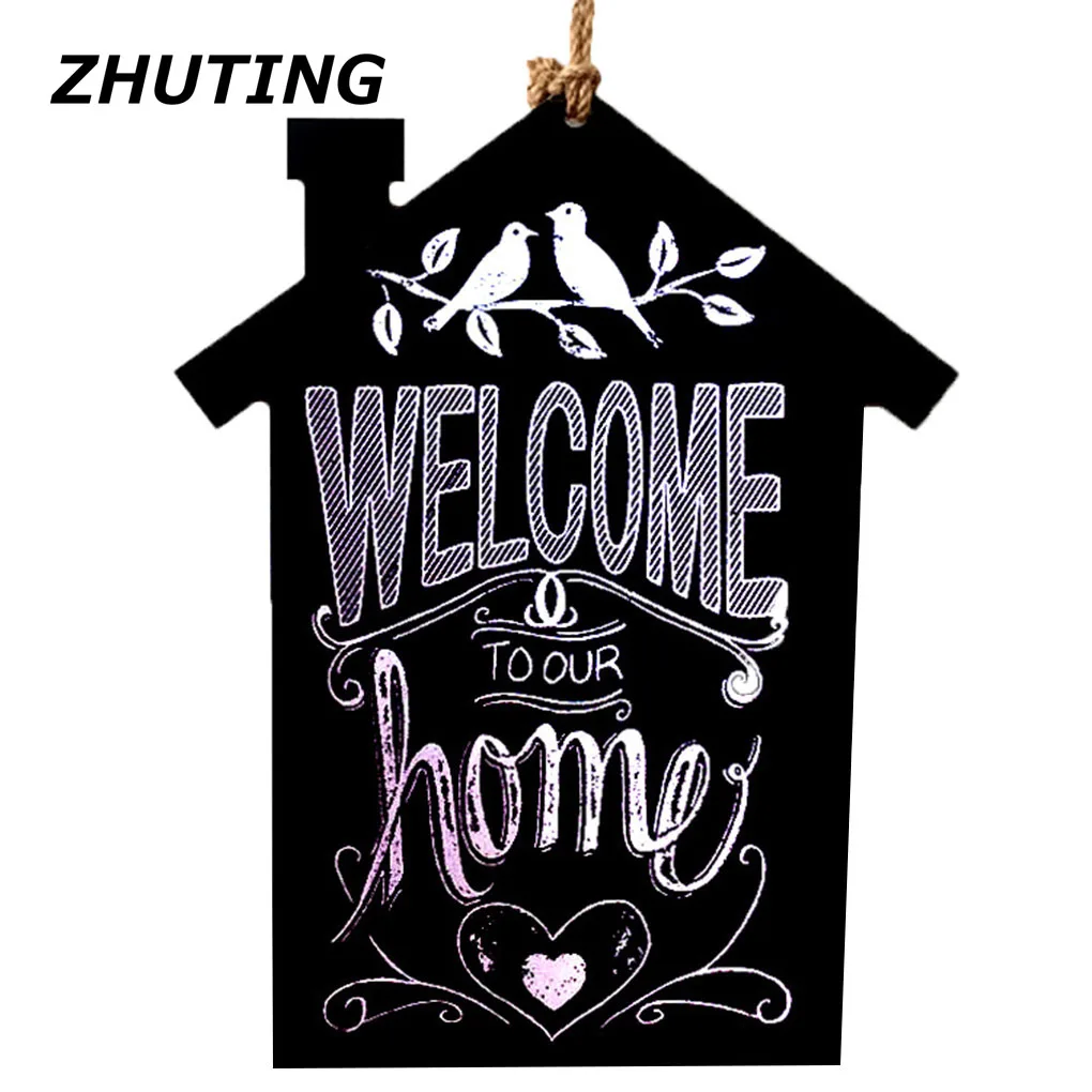 

Message Board and Bulletin Board Wooden House House Message Board Blackboard Home Decorated Shelf Board