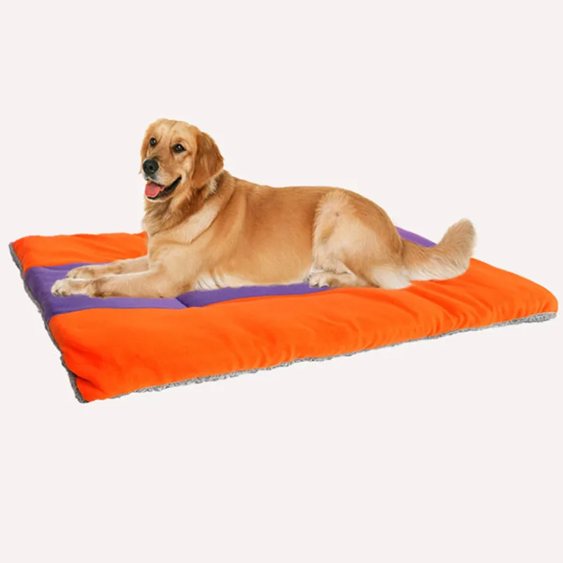 Comfortable Pet Bed Mats Contrast Color Dog Cat Puppy Sleep Fleece Soft