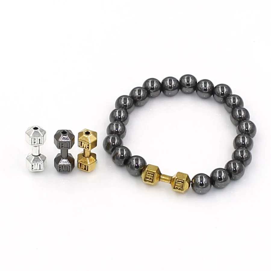 2017 Whole Fitness Motivation Jewelry Live Fit Dumbells Charms 2017 Whole Fitness Motivation Jewelry Live Fit Dumbells Charms For Beaded Bracelets In From Accessories On Aliexpress