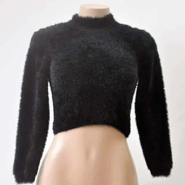 RIKOCHIC Warm hairy turtleneck knitted sweaters Women autumn winter
