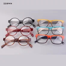Смешанные Оптовые готовые стоковые очки круглые градиентные оптические очки Женские Ретро оправы для рецептурных модных очков