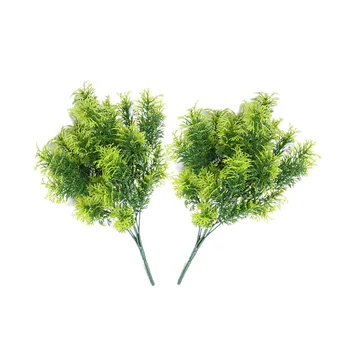 

Green 7 forks Grass Artificial Plants Plastic Flowers Bonsai Gardening Flower Arrangement Decoration Home Wedding Decor Floral