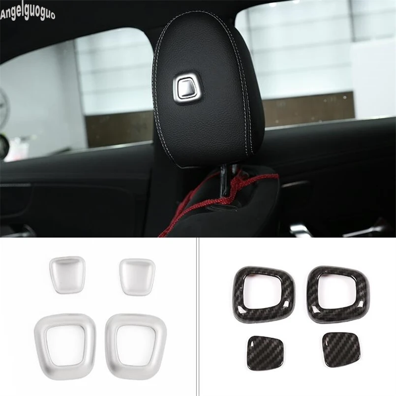 ABS chrome carbon For Mercedes Benz A class W177 2019+ Car Sticker Seat headrest elevator lifting button switch decoration cover