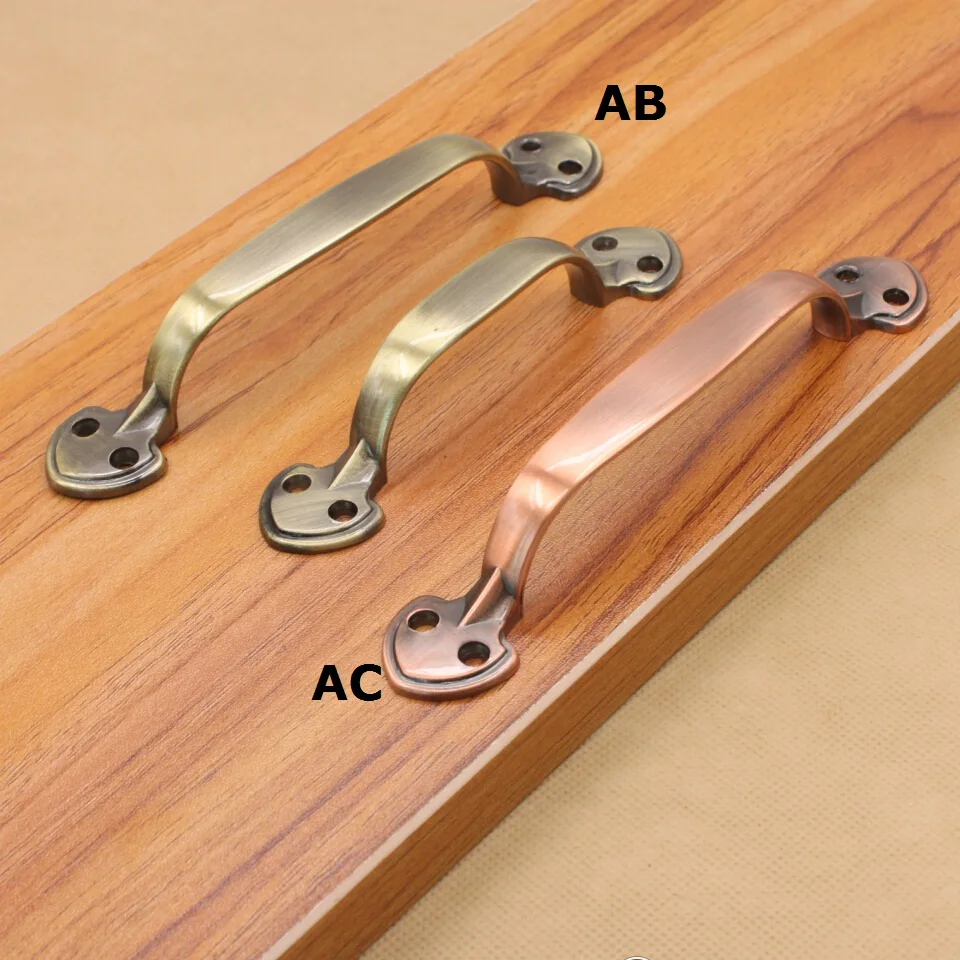 Vintage Metal Kitchen Handle Screw Hole Outside Bronze