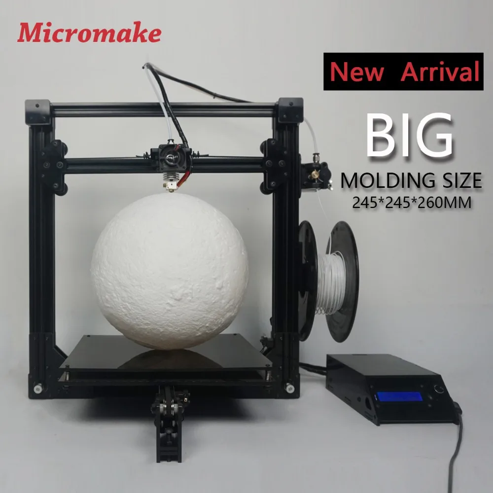 2017 Micromake 3D Printer New Micromake C1 with H botXZ Structure Large Printing Size 245 245