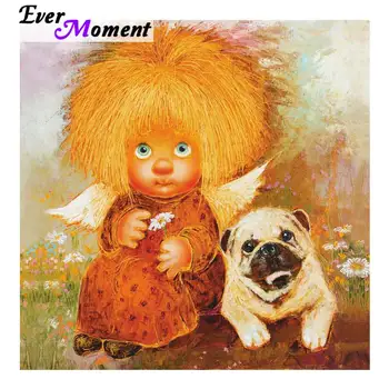 

Ever Moment DIY Diamond Painting Cross Stitch Angel Kid Needlework Home Decor Rhinestone Mosaic 5D Diamond Embroidery ASF612