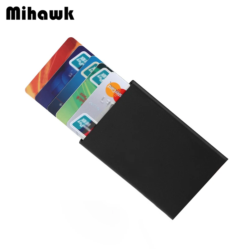

Mihawk Aluminum Alloy Credit Card Box Unisex Business Card Wallet Portable ID Cardholder Gadget Storage Container Clip Accessory