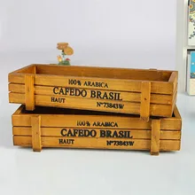 Cajas de madera Vintage cajas maceta de flores cocina baratija estuche de almacenamiento para escritorio maquillaje organizador de madera caja