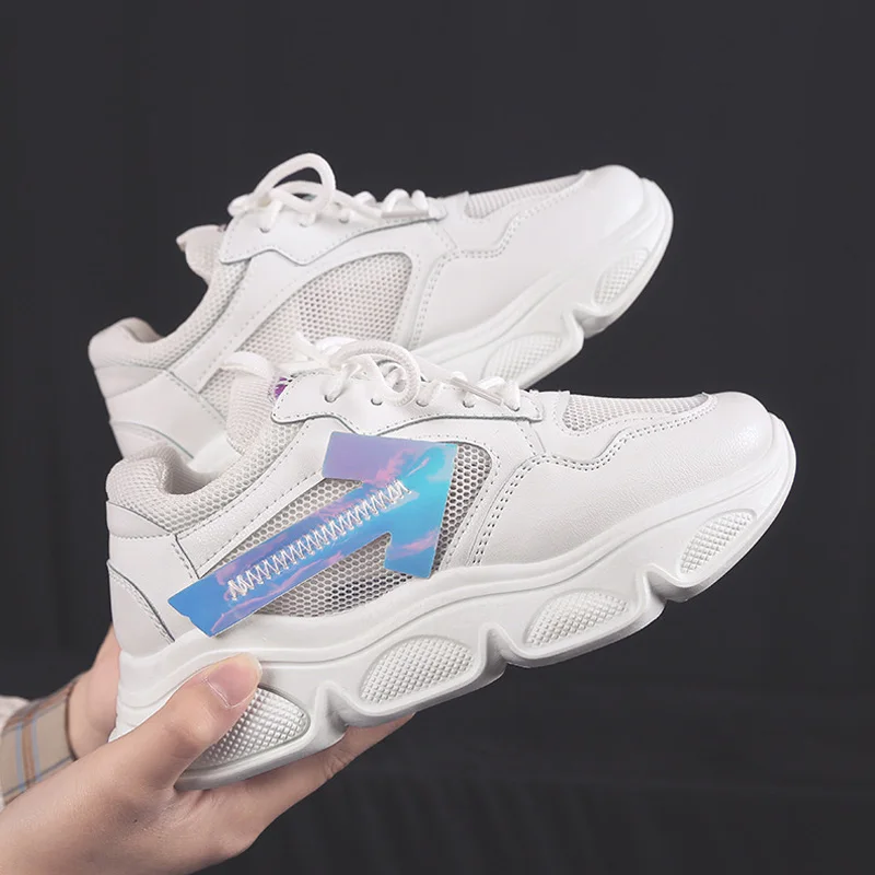 

Women Vulcanize Shoes Air Mesh Chunky Sneakers New Women Shoes Comfort Women Sneakers White Shoes Sequin Fashion Sneakers Female