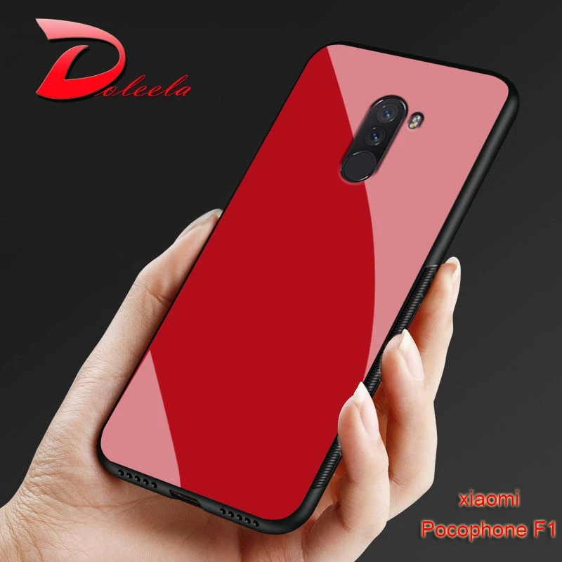 Закаленное стекло задняя чехол для телефона Xiaomi pocophone F1 Поко redmi note 6 6A pro 2018