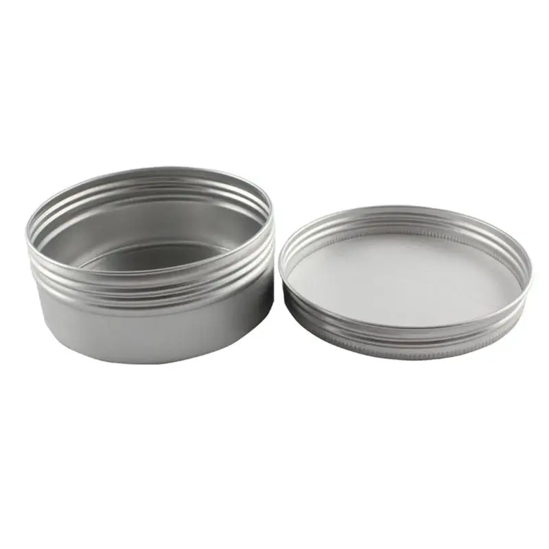 

250ml Aluminium Box With Thread Travel Bottle Kitchen Storage Box Cosmetic Container Empty Cream Jar Pot With Lid 150ml 100ml A3