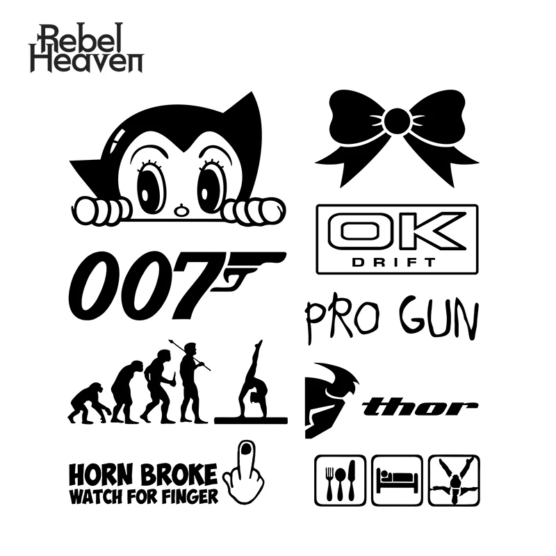Rebel Heaven автомобильный Стайлинг PRO GUN OK 007 JDM забавная Автомобильная Наклейка
