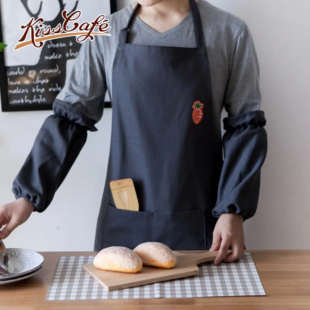 

Pure Color Cooking Kitchen Apron For Woman Men Chef Waiter Cafe Shop BBQ Hairdresser Aprons Custom Logo Gift Bibs Wholesale