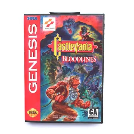 16 bit Sega MD game Cartridge with Retail box - Castlevania Bloodlines card for Megadrive Genesis system | Электроника