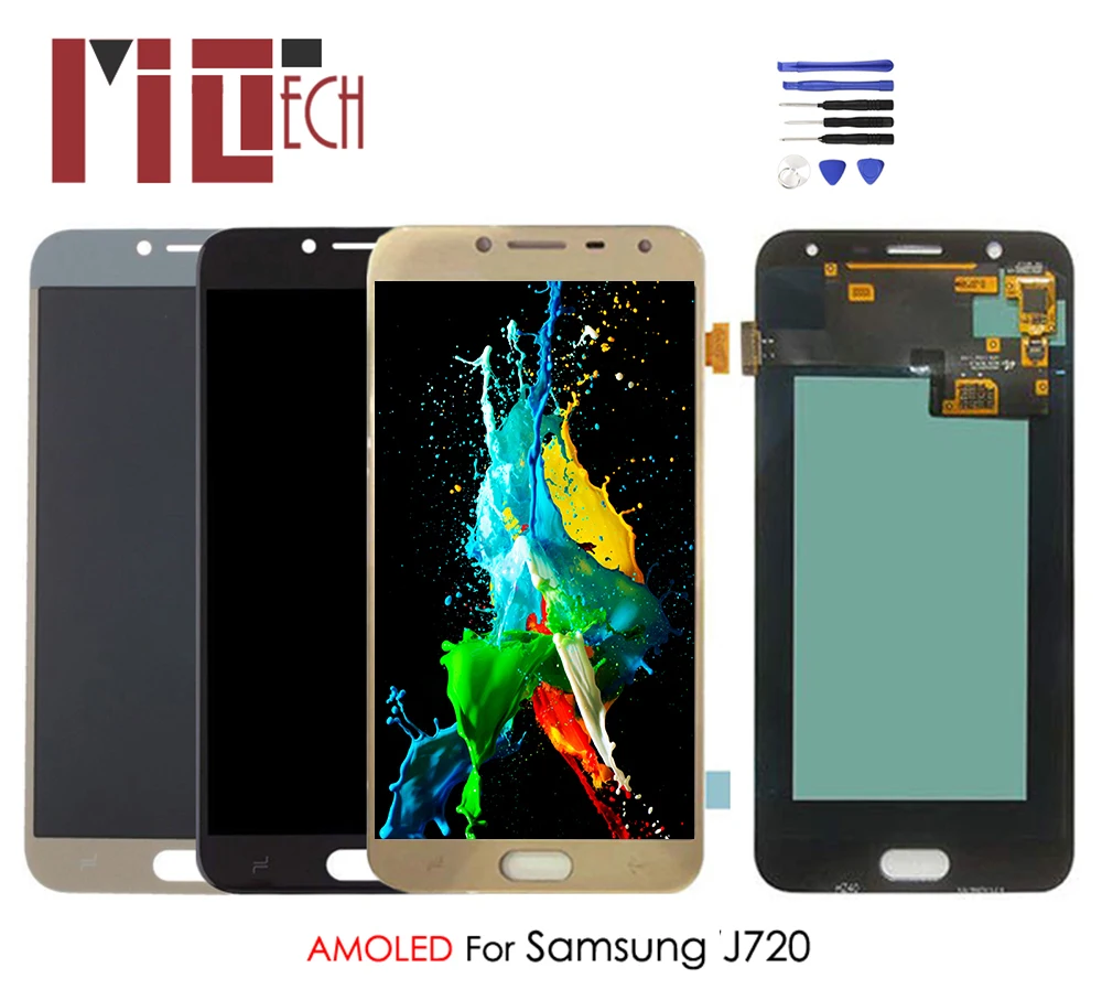 

AMOLED For Samsung Galaxy J7 Duo 2018 J720 J720F J720M LCD Display OLED Touch Screen Digitizer Assembly