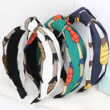 3pcs/lot Pineapple Headbands Stretch Twisted Turban Fruit Print Hair Bands For Women Girls Hair Accessories Summer Headwear