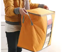 Портативный одежда Стёганое Одеяло сумка для хранения Организатор с прозрачным окном складной гардероб Организатор для подушки Стёганое
