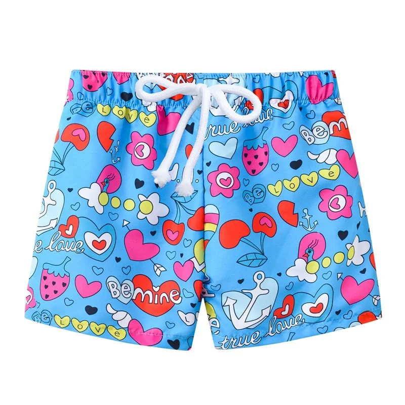 Радужные Повседневные детские пляжные короткие штаны Летние штаны для маленьких девочек бриджи для мальчиков пляжные трусики мягкие брюки