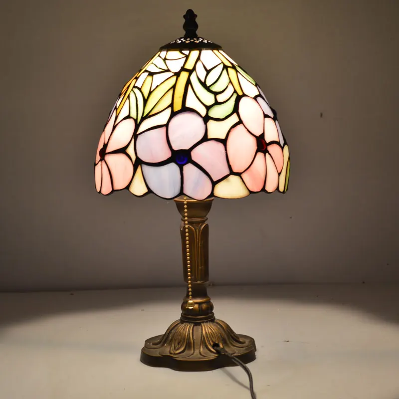 8-Inch-Flesh-Country-Flowers-Tiffany-Table-Lamp-Country-Style-Stained-Glass-Lamp-for-Bedroom-E27