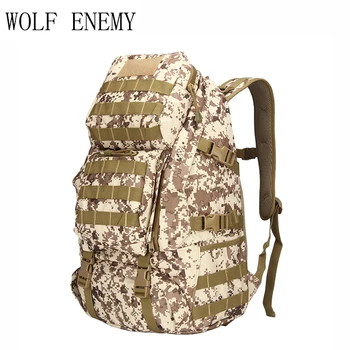 

Unisex 55L Camouflage Back Pack Bags Tactical Military Army Molle Backback / Rucksack for Hiking Camping Adventure Travel Bag