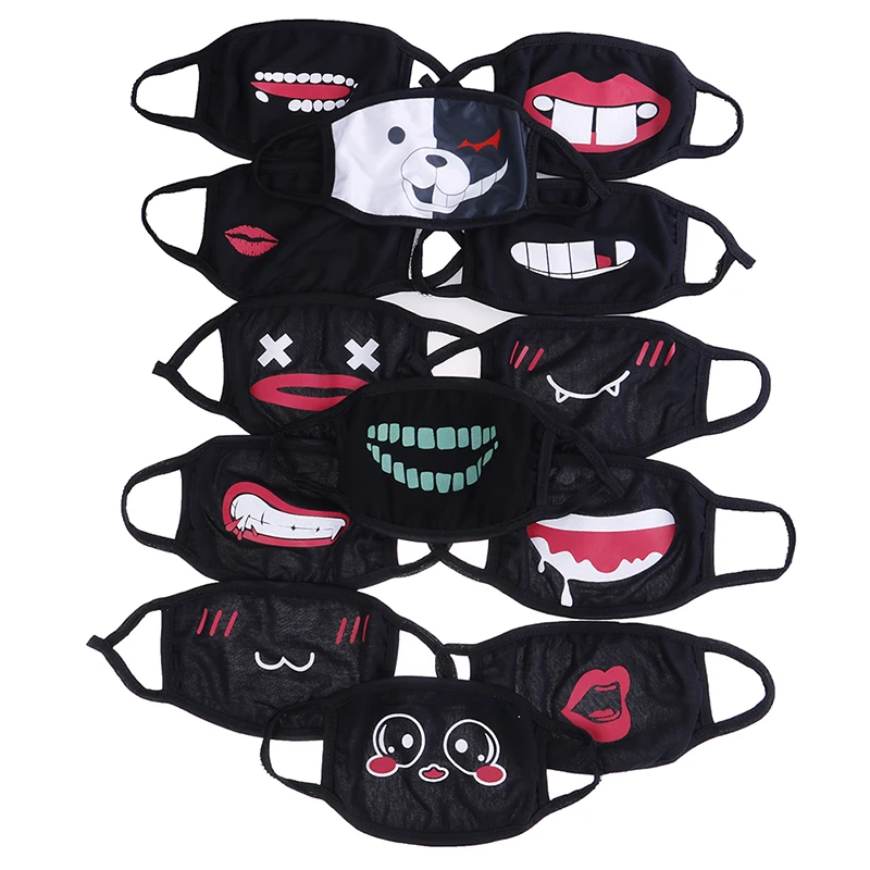 

13 Style Cotton Dustproof Mouth Face Mask Unisex Korean Style Kpop Black Cycling Anti-Dust Cotton Facial Protective Cover Masks