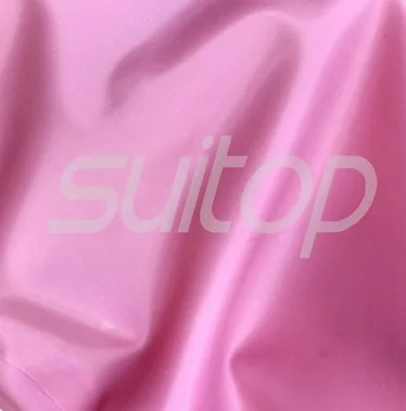 Suitop латексные капоты в синий металлик без открытого рта - Цвет: Metallic pink