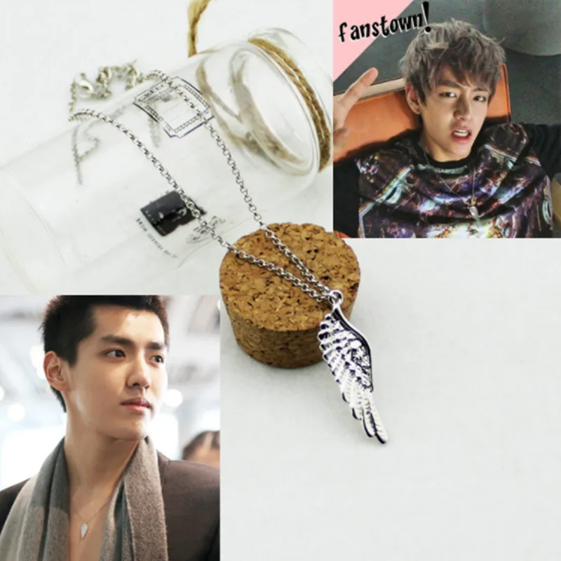 

Kpop EXO KRIS 2019 Summer Wing Choker Necklace For Women Jewelry Collares Box Packing 19038