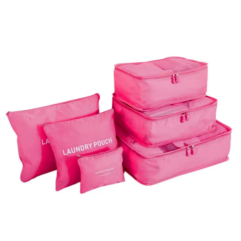 Urijk Hot Sale 6PCS Set Travel Clothes Tidy Storage Bag Box Luggage