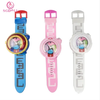 [SGDOLL] 2017 Cute New Japanese Anime Yokai Watch DX Yo-Kai Wrist Watch Kids Toy With 3 Medals Cosplay Birthday Gift 16090914