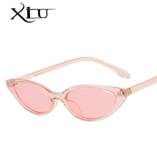 XIU пикантные Cateye Солнцезащитные очки Для женщин небольшой овальный солнцезащитных очков Брендовая Дизайнерская обувь Роскошные Качество Fashoin очки лето Женские Óculos