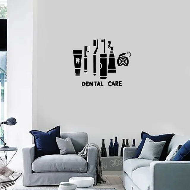 Modern Wall  Decor  Decals Dental Care Clinic  Dentist 