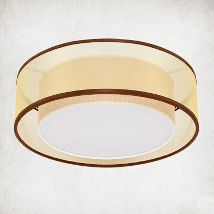 

Chinese cloth Rural Nordic new modern new Ceiling Lights restaurant bedroom living room linen fabric LED ceiling lamp ZA ZS113