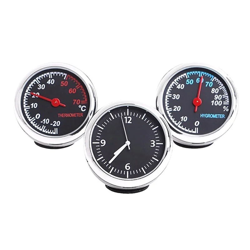 

Auto Watch Automotive Thermometer Hygrometer Decoration Ornament Clock In Car Accessories Mini Car Automobile Digital Clock