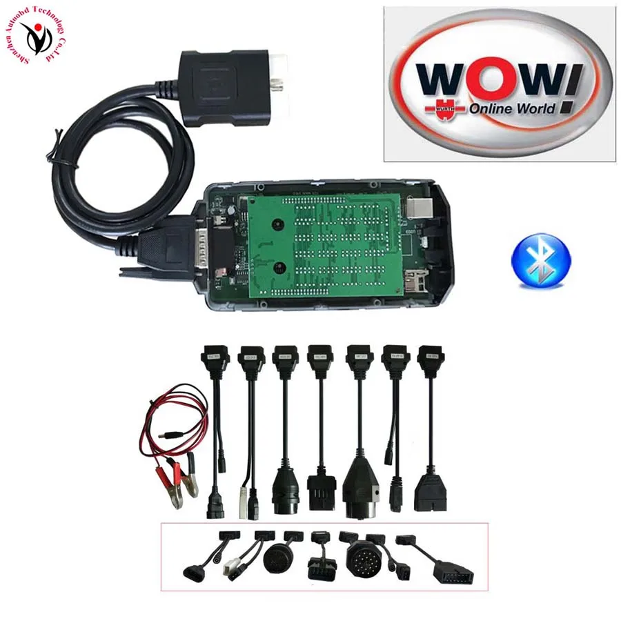 

V5.008R2+5.00.12 Green Board WOW CDP SNOOPER +set gm12pin Car Cables VD TCS CDP Bluetooth Works on Cars Trucks vehicles Scanner