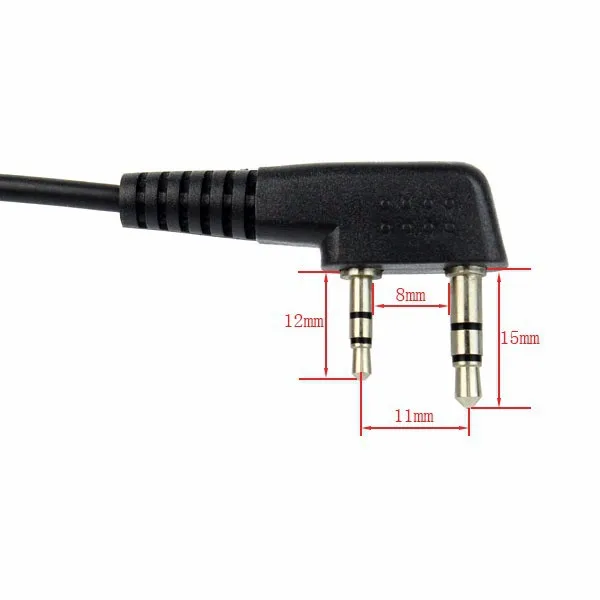 2 Pin Retractable Throat Covert Acoustic Tube Earpiece (5)