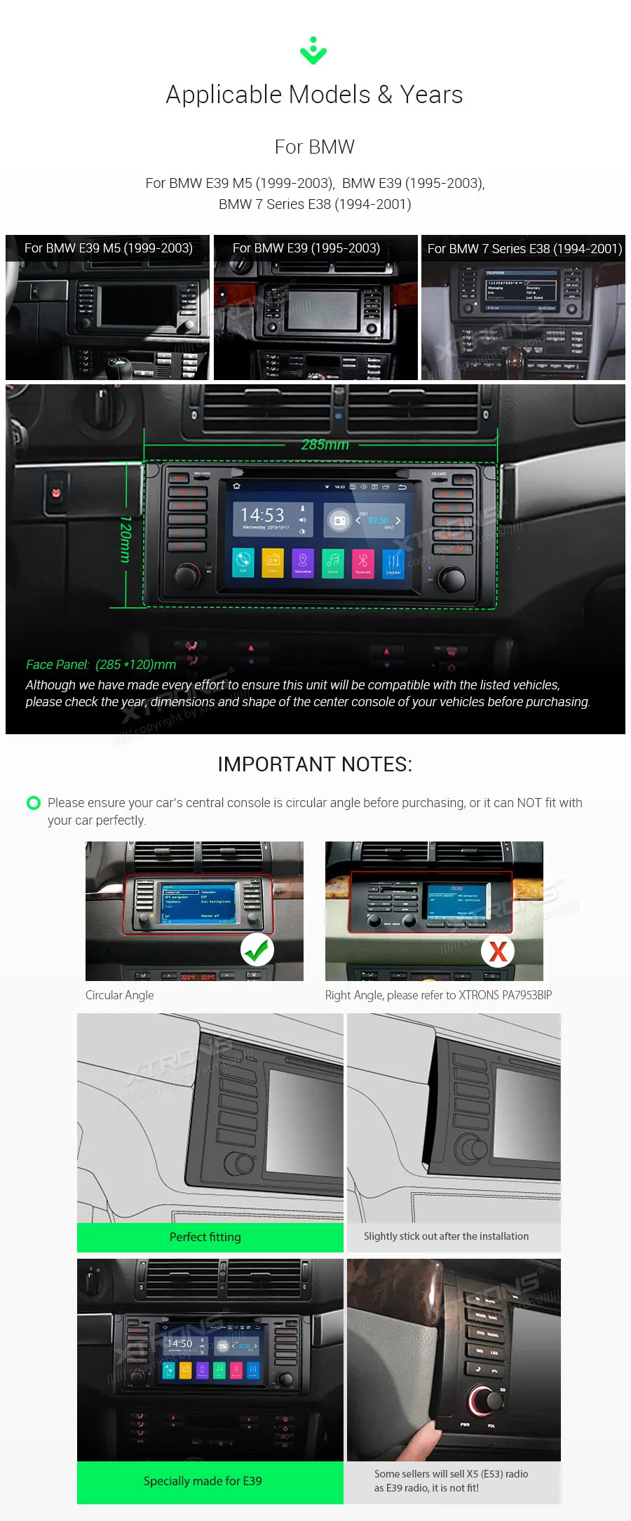Flash Deal 7" Quad-Core 1.5GHz CPU Android 9.0 Pie OS Car DVD Multimedia GPS Radio for BMW E39 M5 1999-2003 & E39 1995-2003 & E38 1994-2001 3