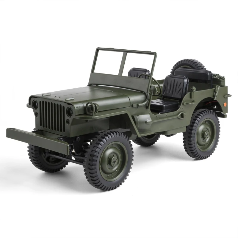 Military Model Electric Toys 1:10 Scale 2.4G 4WD World War II U. S. Army RC Willys JEEP Truck Model Toy For Gift Kids Collection